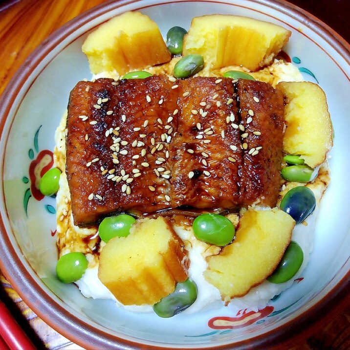 夏バテ対策✿⁠枝豆ウナとろ丼✿⁠